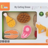 Fa vágókészlet - hús