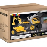 Builder Max pedálos traktor markolóval és utánfutóval