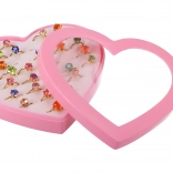 Gyűrűkészlet színes kövekkel gyerekeknek