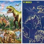 Világító dinoszauruszok világa puzzle 100 XL darab