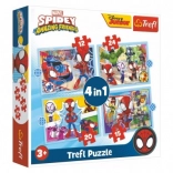 4 az 1-ben puzzle – Spidey és csodálatos barátai (12, 15, 20, 24 darab)