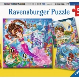 Ravensburger puzzle Varázslatos sellők 3×49 darab