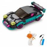 Távirányítós, türkiz RC autó építőkészlet 17 cm, 265 darab