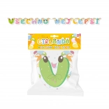 Papír girland Všechno nejlepší – zöld