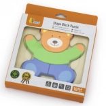 Első fa puzzle gyerekeknek Viga Medve