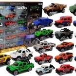 Terepjáró autó készlet gyerekeknek - különböző színekben, 20 darab