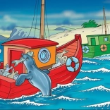 Fa puzzle – boldog fókák