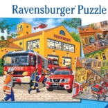 Ravensburger puzzle tűzoltók 3x49 darab