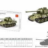 Építőkészlet zöld tank 638 darabból