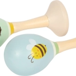 Small Foot fa maracas Méhecske és Katicabogár – 2 db-os készlet