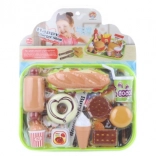 Műanyag ételkészlet fánkkal gyerekeknek