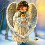 Gyémántmozaik – angyalka cicával