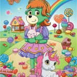 Puzzle csillogókkal Treflík család 100 darab