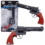 Fekete kapsznis revolver – játék és kellék valósághű hanggal