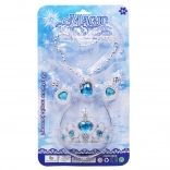 Gyermek ékszerkészlet koronával, nyaklánccal és fülbevalóval