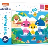 Puzzle Baby Shark – Cápacsalád a nyaraláson, 60 darab (33 × 22 cm)