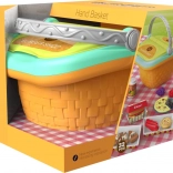 Játék szett piknikkosárral és hamburgerrel