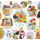 Puzzle Macska gondolatok 1000 darab Cobble Hill-től