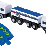 Elektromos kisvonat távirányítóval fa vasútvonalakhoz SMALL FOOT Maxim