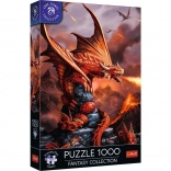 TREFL puzzle Premium Plus Fantasy: tűzsárkány, 1000 darabos