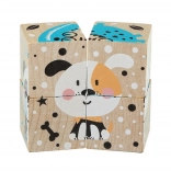 Vidám állatkák fa építőkockák CUBIKA