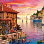 Puzzle art puzzle mediterrán kikötő 1500 darab