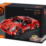 visszahúzós versenyautó építőkészlet, 437 darab