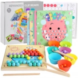 Montessori oktató fa mozaik gyöngyökkel