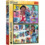 Puzzle 2x200 Vidám Stitche élet - Disney Lilo és Stitch
