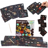 Woopie Art&Fun kreatív kaparós képkészlet gyerekeknek, 7 darabos