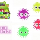 Antistress szőrös szilikon labda fénnyel