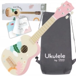 gyerek fa ukulele classic world rózsaszín