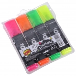 Erős vágott hegyű kiemelő készlet, 4 szín