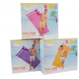 Felfújható vízi matrac 229 × 86 cm hullámos felülettel és párnával