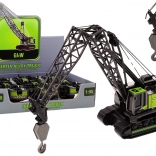 Gyermek építési daru fém kampóval fekete-zöld színben