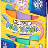 ASTRA hőre keményedő gyurma, 12 pasztell szín