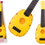 Gyermek ukulele ananász mintával, sárga