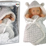 baba baba szürke pólyában masnival