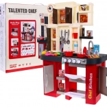 Interaktív gyerek konyha vízcsappal, fényekkel és hangokkal, 58 darab