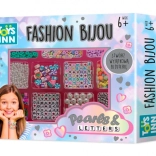 Gyöngyök és betűk készlete