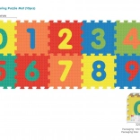 Habkirakó számokkal, 10 db, kivehető elemek, EVA hab, 10 hónapos kortól