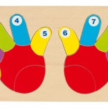 GOKI fa beillesztős kéz puzzle