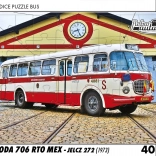RETRO-AUTA puzzle Škoda 706 RTO MEX autóbusz, 40 darab