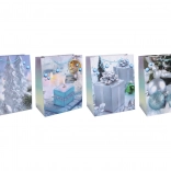 Ajándéktáska M 26 × 32 × 10 cm – karácsonyi motívum