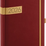 2026-os bordó-arany napi napló 15 x 21 cm