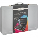 Művészeti kellékkészlet fém bőröndben