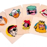 Vidéki születésnapi fa tányérok Vidám fejek SMALL FOOT, 7 darabos szett