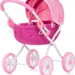 Chipolino mély babakocsi babáknak Daisy pink linen