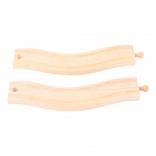 Ívelt sínek Bigjigs Rail 22 cm - 2 db