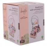 Fából készült gyöngylabirintus állatkákkal